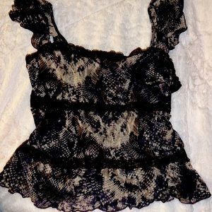 See through night top